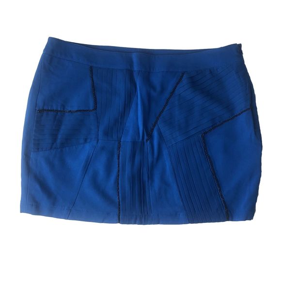 Twelve By Twelve Embellished Mini Skirt Blue Medium - Picture 1 of 12